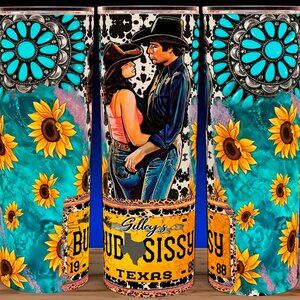 Urban Cowboy Bud and Sissy Western Style Cup Mug Tumbler 20oz